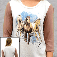 Running Horses Womens T-Shirt