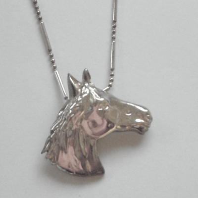 Sterling Silver Horse Head Pendant