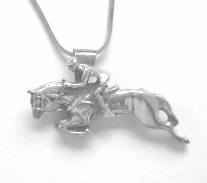 Sterling Hunter Jumper  Pendant